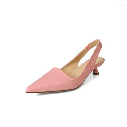 Dress Shoes Elegant Women Solid Colour Cosy Fashion Pointed Toe Thin High Heels Zapatos Rosa Ankle Strap Slip-On Comfy