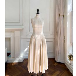 2023 Autumn new fashion elegant small stand collar sleeveless midi dress for women high-waisted skirt 67574