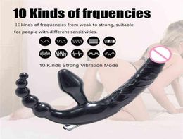 Nxy Dildo Strapon Vibrator for Couples Erotic Intimate Goods Double Penetration 10 Speed Anal Sex Toys Women 01248936774