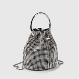 Top Shoulder Bags Soft Diamond Designer Bag Womens Water Bucket Fashion Dinner Single Crossbody Designer Handbags Tote 240311