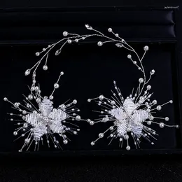 Headpieces Bridal Jewellery Pearl Crystal Flower Hairpin Headband Wedding Accessories