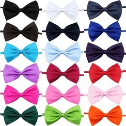 50pcs Mix Colour Bow Ties Bowknot for Dogs Cat Grooming Accessories Small Animal Children Adjustable Bowtie Pet Product Wholesale 240311