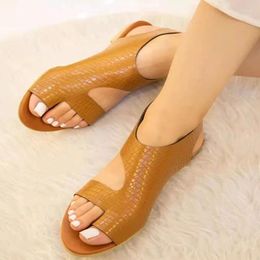 Sandals Summer Flats Women Rome Walking Cozy Shoes Casual Open Toe Slippers 2024 Dress Beach Flip Flops Female Slides