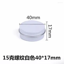 Storage Bottles 15ml 15g Cosmetic White Aluminium Refill Cases Makeup Cream Containers Nail Crafts Box Candles Perfume Metal Tin Pot