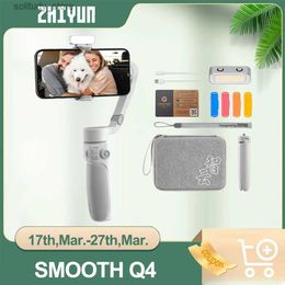 Stabilisers ZHIYUN SMOOTH-Q4 Handheld Phone Universal Joint Portable 3-axis Handheld Stabiliser Suitable for iPhone//Samsung/ Q240319