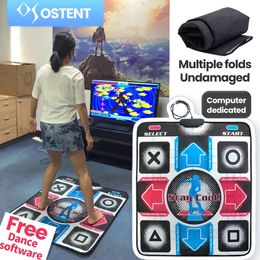 OSTENT USB Non-Slip Dance Mat Dancing Pad Step Foot Blanket for PC Laptop Video Game Family Sports Motion Sensing Game 240318