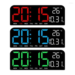 Table Clocks Multifunctional LED Clock With Temperature And Humidity Display Contemporary Support Countdown Wall Hanging Desk