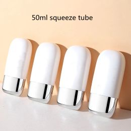 Bottles Wholesale 50ml PE White Soft Hose Empty Squeeze Tube Hand Facial Cream Sunscreen Cream Lotion Skin Care Cosmetics Packaging