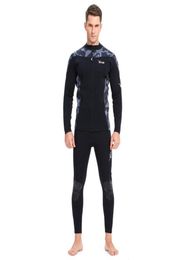 Front Zipper Neoprene 2MM Two Pieces Man Diving Wetsuit For Surfing And Spearfishing Knee Protection Black Swimsuit YW60018877042
