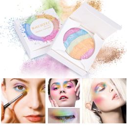 Shadow Rainbow Highlight Eyeshadow 6 Colours Natural Matte Long Lasting Waterproof Easy to Apply Portable Brightening Korean Cosmetics