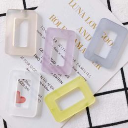 Pendant Necklaces 44 30mm 30pcs Rubber Acrylic Geometry Rectangle Necklace Ornament Accessories Earring Charms Garment Keychain Supplies
