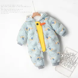 Down Coat Baby Jacket Romper Boy Girl Snow Wear Hooded Jumpsuit Warm Thick Outfit Winter Clothes Vetement Fille Hiver