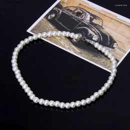 Choker Romantic Glass Imitation Freshwater Pearl Necklace Party Favours Beads Jewellery Decor Clavicle Chain Chokers Gift