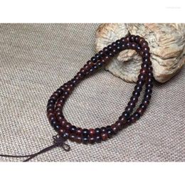 Strand Buddha Edge Authentic Hainan Huanghua 6 8 Beads Bracelet Purple Oil Pear Sea Yellow 108 Men