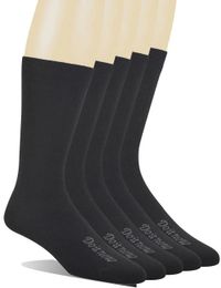 Mens 5 Pack Bamboo Mid-Calf Dress SocksSize 10-13 240319