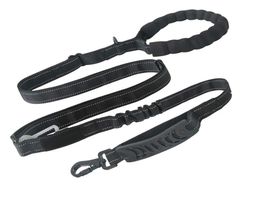 6FT Heavy Duty Dog Leashes 2 Padded Handles No Pull for Shock Absorption with Car Seat Belt Strong Bungee Reflective Training Walk6865498