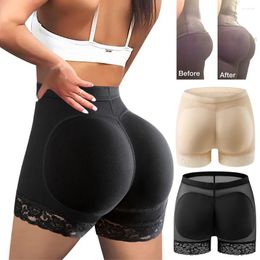 Women's Shapers Womens BuLifter Shapewear Padded Lace Panties Seamless Hip Enhancer Body Shaper Boyshort Underwear Booty Lifting Shorts