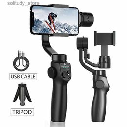 Stabilisers F10 3-axis handheld universal joint smartphone Stabiliser iPhone Samsung selfie stick tripod for anti shake video recording Q240319