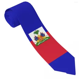 Bow Ties Mens Tie Haiti Flag Emblem Neck Stripes Elegant Collar Printed Wedding High Quality Necktie Accessories