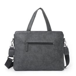 Luxury Black Grey Men Casual Briefcase Business Shoulder Bag Leather Messenger Bag Male Laptop Handbag Bag Men's Travel Bags Designes Boys handbag purses