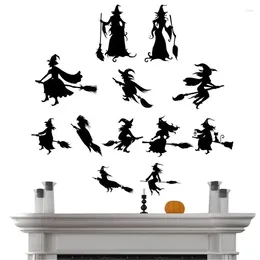 Party Decoration Witch Wall Stickers 3D Scary Halloween Window Glow In The Dark Removable For