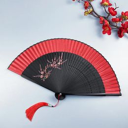 Decorative Figurines Fan Archaic Folding Chinese Style Red Ancient Han Clothing Dance Good Opening And Closing Smooth