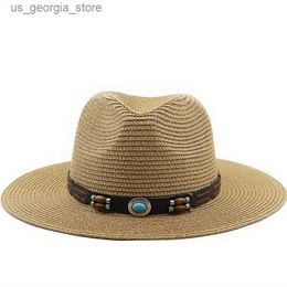 Wide Brim Hats Bucket Hats Large size Panama hat for women beach parents children wide Brim Str hat for men summer sun hat Plus size Fedora hat 54cm 56-58cm 59-61cm Y240319