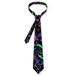 Bow Ties Bats Print Tie Colourful Halloween Cosplay Party Neck Novelty Casual For Men Collar Necktie Birthday Gift