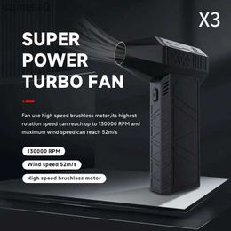 Electric Fans 130000 RPM Wind Speed 52m/s industrial Duct Fan 3nd Generation X3 Violent Blower Mini Turbo Jet Fan Handheld Brushless MotorC24319