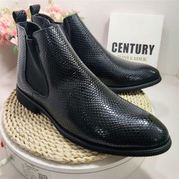 Hot HBP Non-Brand Latest Designers Selling Durable Wedding Wear Comfortable Leather Flat Ankle Boots for Men