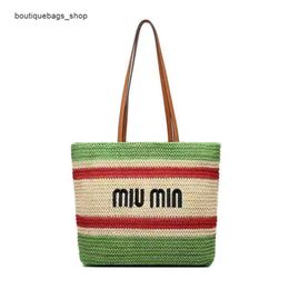 Cross-border Wholesale Fashion Brand Handbags Grass Woven Bags Beach Womens