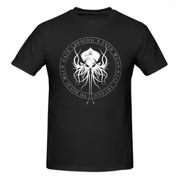 Men's T Shirts Cthulhu Print Shirt Streetwear Plus Size Cotton Short Sleeve Custom Men