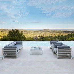 Camp Furniture Nordic Outdoor Leisure Aluminum Alloy Sofa Combination Balcony Villa El Courtyard Open-air