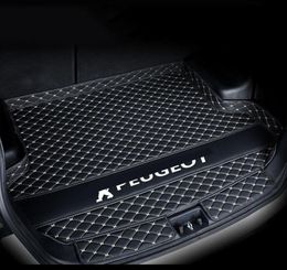 Car Leather Trunk Mat Luggage Compartment Protection Carpet For Peugeot 4008 308 408 307 508L 3008 5008 Interior Accessories3396674