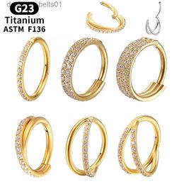 Stud G23 Titanium Piercing Nose Ring For women ASTM F136 Bo Jewellery Cartilage Tragus Dihra Titanium Hing Hoop earingsC24319