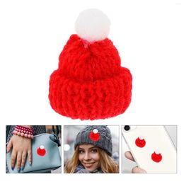 Party Decoration Mini Christmas Hats Knitted Small Hat Santa Claus Headdress Favours DIY Handmade Accessory