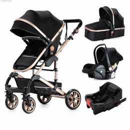 Strollers# baby stroller 3 in 1 baby car light strollers Baby carriage stroller for the baby cribs Car Safety Seats For Child With Car Base L240319