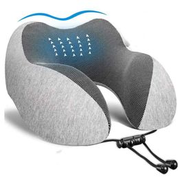 U Shaped Memory Foam Neck Pillows Soft Travel Pillow Neck Cervical Airplan 302814CM Healthcare Bedding6376713