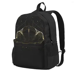 Backpack Speed Sports Car Astro Geometry Minimalist Art Workout Backpacks Student Unisex Custom Big School Bags Kawaii Rucksack