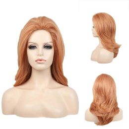 Wigs Long Brown Ombre Synthetic Wigs for Women Natural Hair Wavy Wigs Middle Part Female Wig Cosplay Heat Resistant Wigs