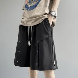 Men's Shorts Design Cargo Fashion 2024 Summer Drawstring Casual Zipper Outwear Pants Students Trend Port Wind A16