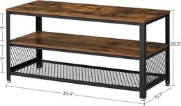 TV Stand with Storage Shelves for 43inch Televisions Entertainment Center for Living Room Rustic Brown8935946