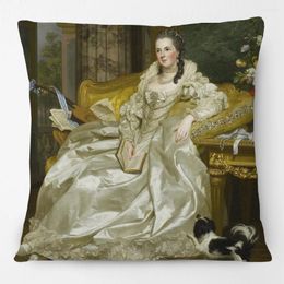 Pillow British Style Oil Paintings Ladies Women Girls Covers Home Decorative Sofa Throw Case