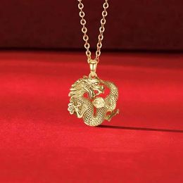 Zodiac Lucky Dragon Halskette im chinesischen Stil