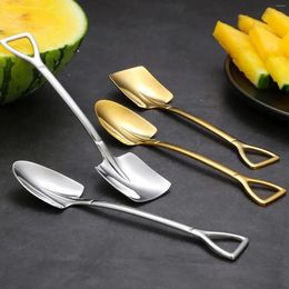 Spoons 1-80PCS Creative Vintage Spade Coffee Spoon Funny Stainless Steel Dessert Watermelon Ice Cream Cake