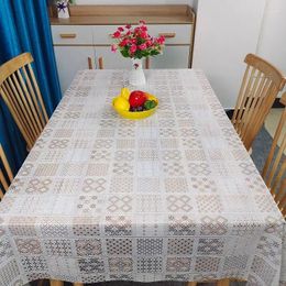 Table Cloth PVC Lace Tablecloth Waterproof Oil-free Washable Dining Coffee Household Restaurant Tablecloths