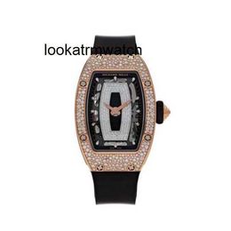 Multi-function Watch Richarmill Gold Sports Rose Mechanical Ladies Snow Diamond Set Rm07-01