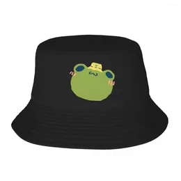 Berets Frog In A Bucket Hat Panama For Kids Bob Hats Outdoor Fisherman Fishing Unisex Caps