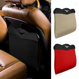 Interior Accessories Car Back Seat Storage Hanging Bag With LED Magnetic Trash Organiser Bin Waterproof Dustbin For Automobiles