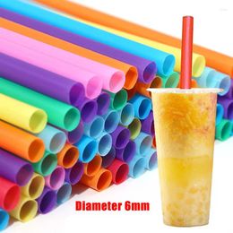 Disposable Cups Straws 1000pcs Colourful Large Drinking For Milk Tea Boba Milkshake Smoothie Slushie Juice Shop Bar Accessories